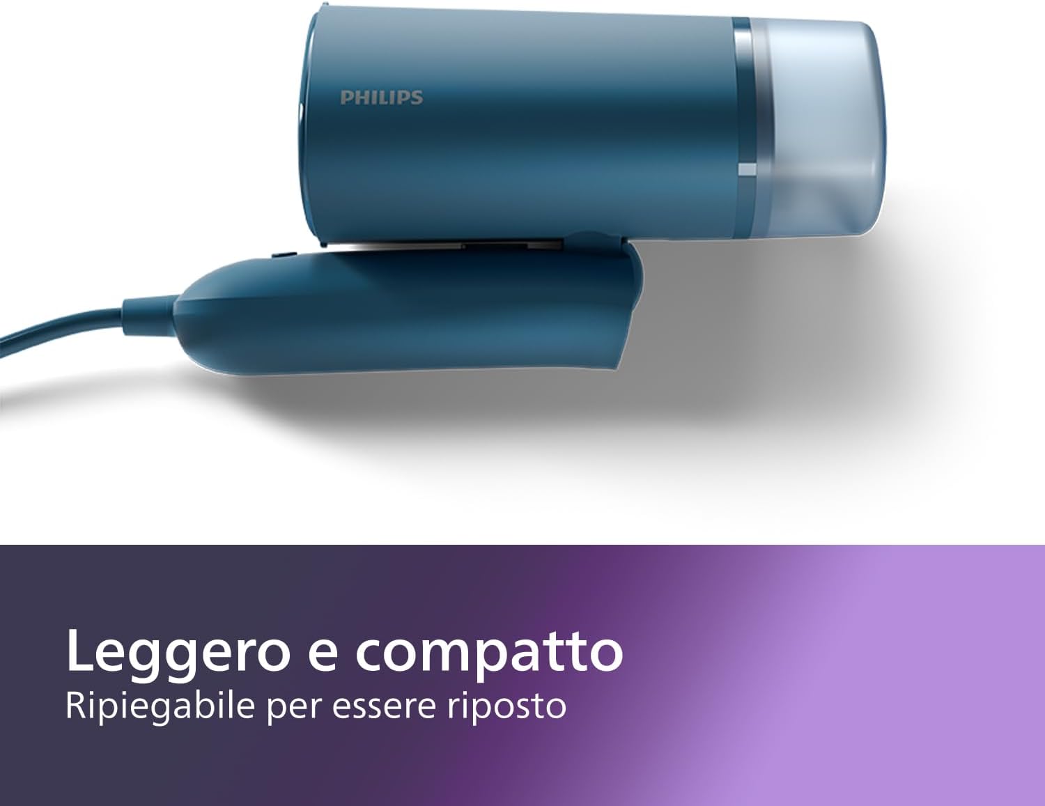 Philips 3000 Ferro da Stiro Verticale a Vapore Pieghevole, 20 g/min, 1000W | Pronto in 30 sec, Compatto e Pieghevole,…