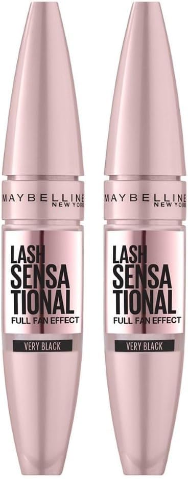 Maybelline New York Mascara Ciglia Sensazionali, Volumizzante, Effetto Ventaglio sulle Ciglia Senza Grumi, Effetto Modulabile, Very…