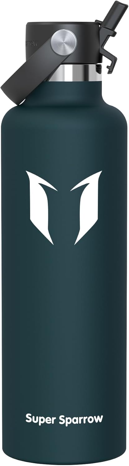 Super Sparrow Borraccia Termica, Acciaio Inox Bottiglia Termica - 350ml, 500ml, 750ml, 1L, 1.2L - Senza BPA Borracce, Borraccia…