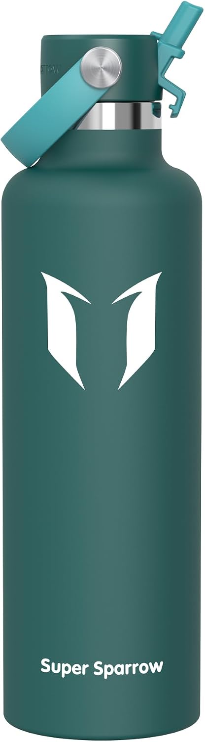 Super Sparrow Borraccia Termica, Acciaio Inox Bottiglia Termica - 350ml, 500ml, 750ml, 1L, 1.2L - Senza BPA Borracce, Borraccia…