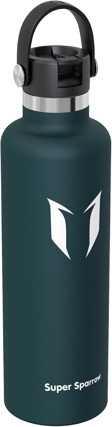 Super Sparrow Borraccia Termica, Acciaio Inox Bottiglia Termica - 350ml, 500ml, 750ml, 1L, 1.2L - Senza BPA Borracce, Borraccia…
