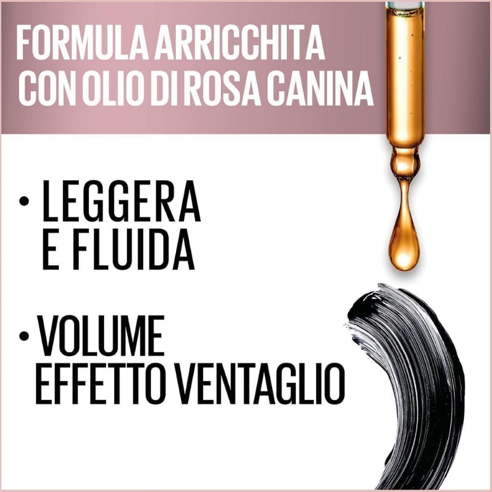 Maybelline New York Mascara Ciglia Sensazionali, Volumizzante, Effetto Ventaglio sulle Ciglia Senza Grumi, Effetto Modulabile, Very…