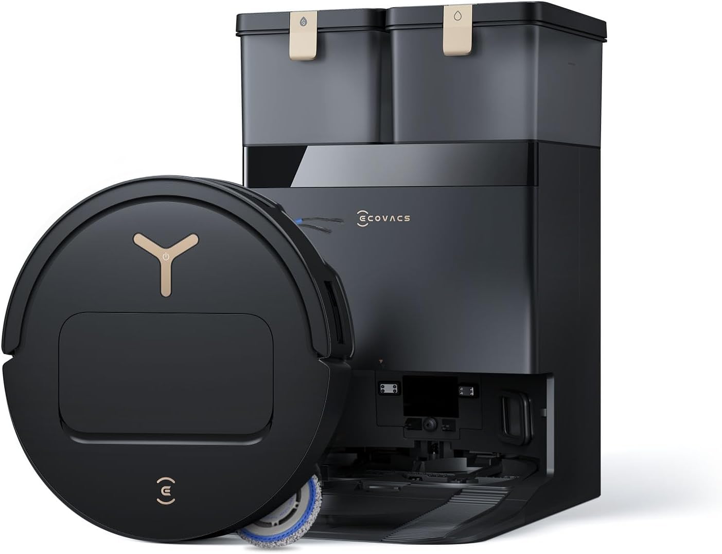 ECOVACS DEEBOT T50 PRO OMNI Gen3 Robot Aspirapolvere Lavapavimenti, spazzola laterale e mocio a estensione, 25.000 Pa,…