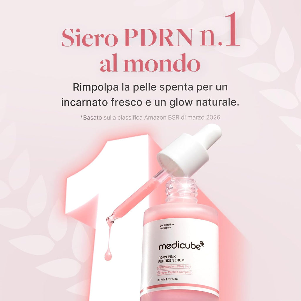 medicube PDRN Pink Peptide Serum - Siero PDRN Viso con Peptidi e Niacinamide, Idratazione e Pelle Più Tonica, Per un Incarnato…