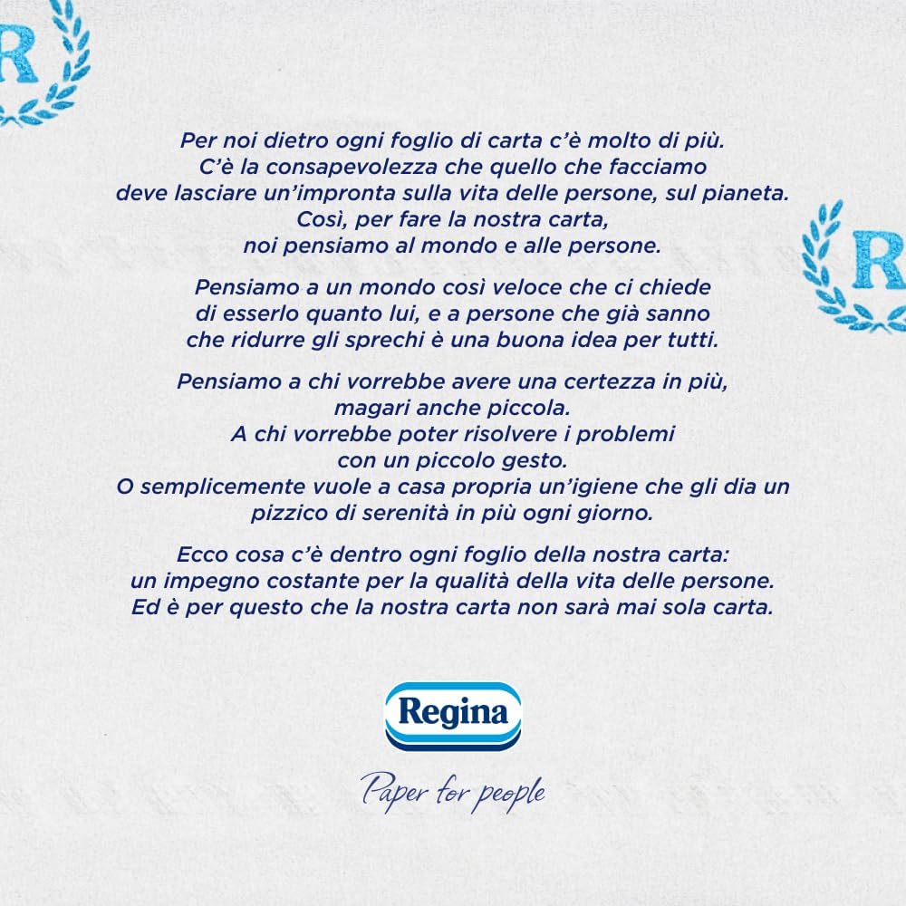 Regina Rotoloni, 8 Maxi Rotoli di Carta Igienica a 2 Veli | 500 Fogli, Lunghi Più del Doppio dei Normali Rotoli, Confezione 50% in…