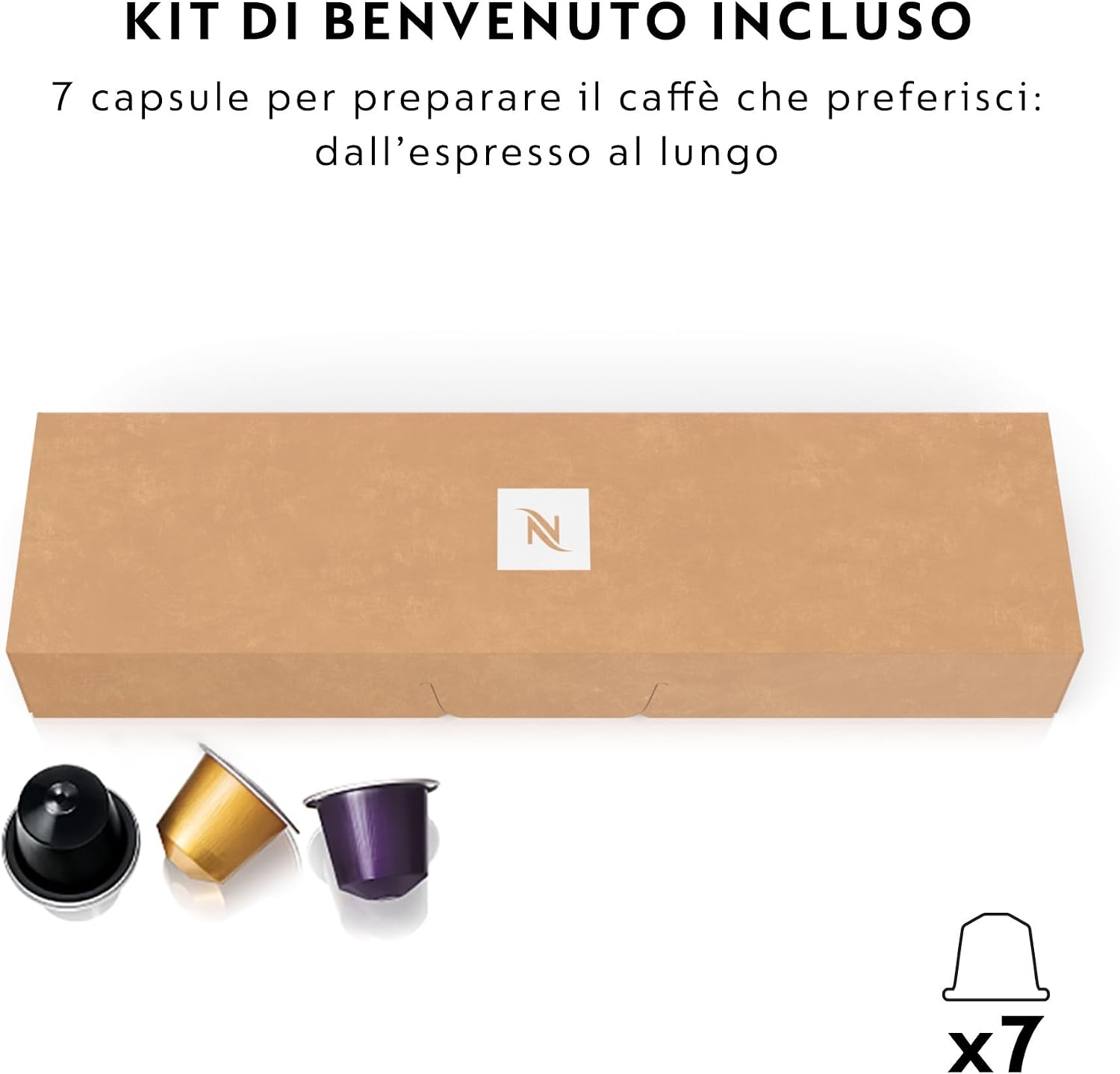Nespresso Inissia EN80.B Macchina per Caffè Espresso, Black