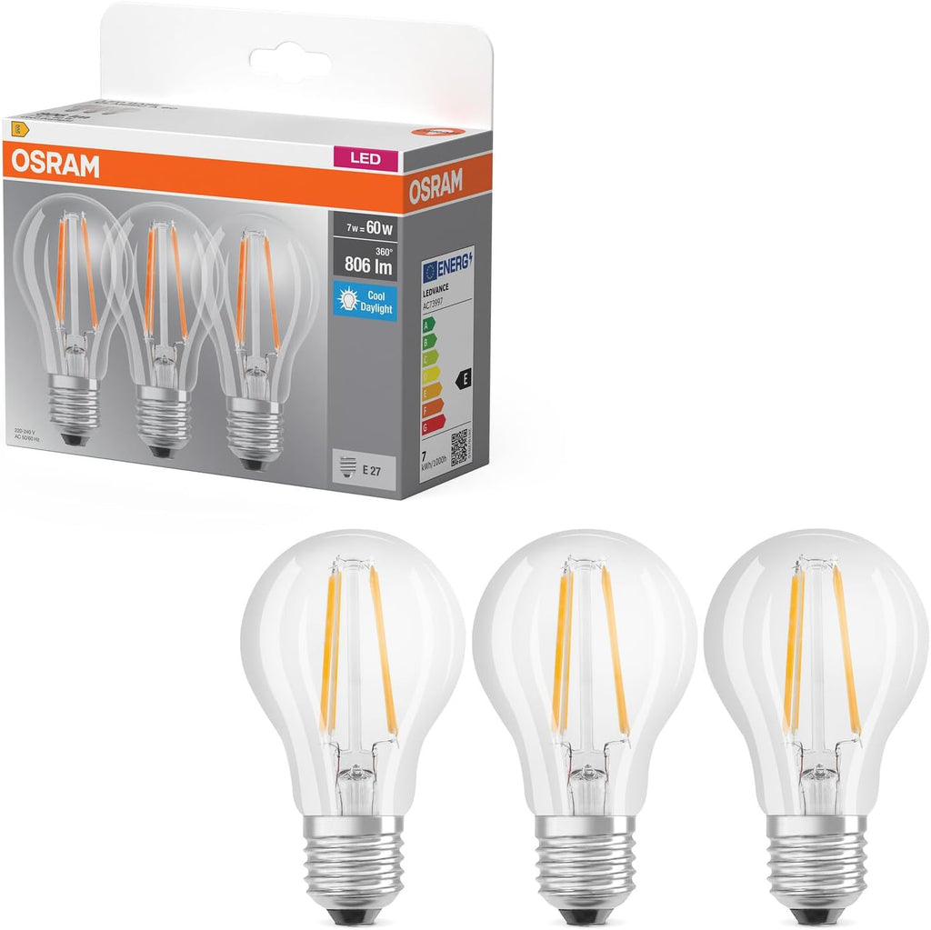 Osram LED Base Classic A Lampada, a Forma di Lampadina con Attacco E27, non…