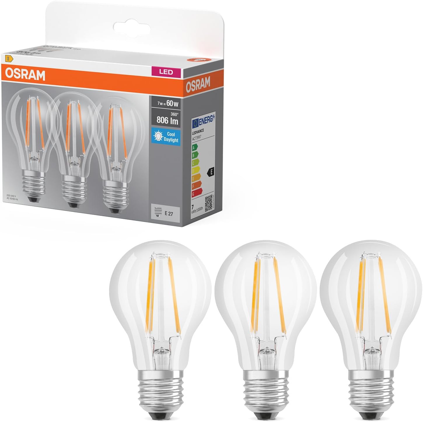 Osram LED Base Classic A Lampada, a Forma di Lampadina con Attacco E27, non…