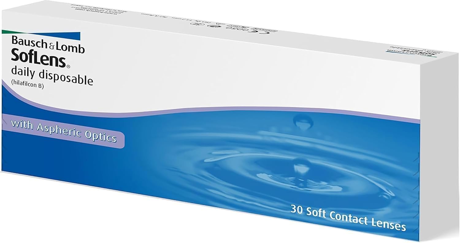 SofLens Daily Disposable Lenti a Contatto Correttive Giornaliere, -3.75 D | Bausch + Lomb, Lenti a Contatto Giornaliere Sferiche, 30…