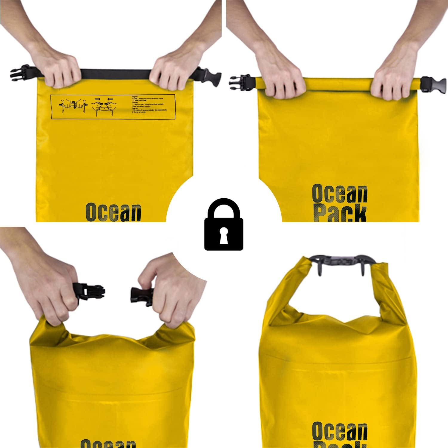 Dry Bag, Borsa Sacca Zaino Impermeabile Waterproof, chiusura a rotolo e tracolla, custodia impermeabile per cellulare e…