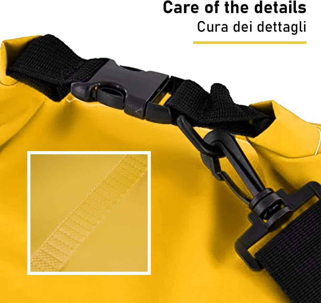 Dry Bag, Borsa Sacca Zaino Impermeabile Waterproof, chiusura a rotolo e tracolla, custodia impermeabile per cellulare e…