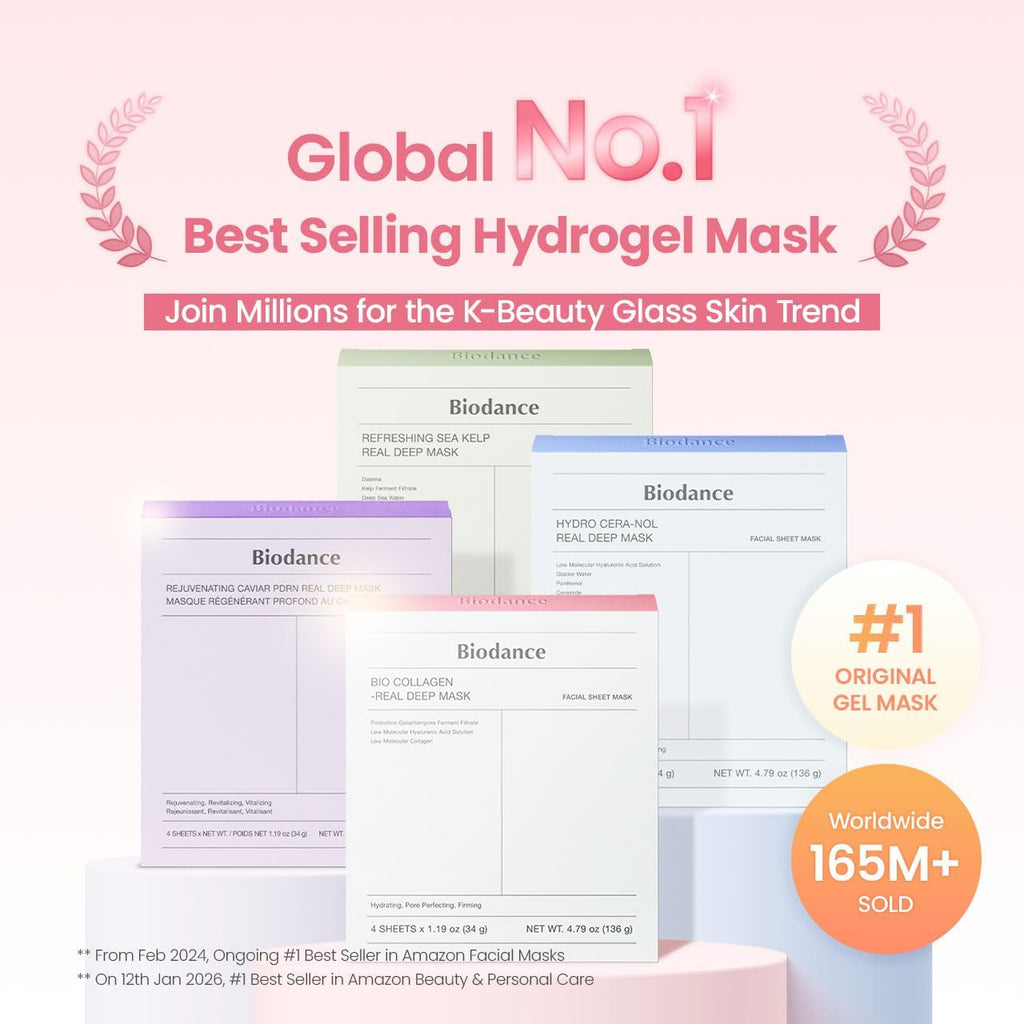 Rimpolpa la tua pelle con l'approccio bio- idratante della maschera viso notturna BIODANCE Bio-Collagen Real Deep Mask.
