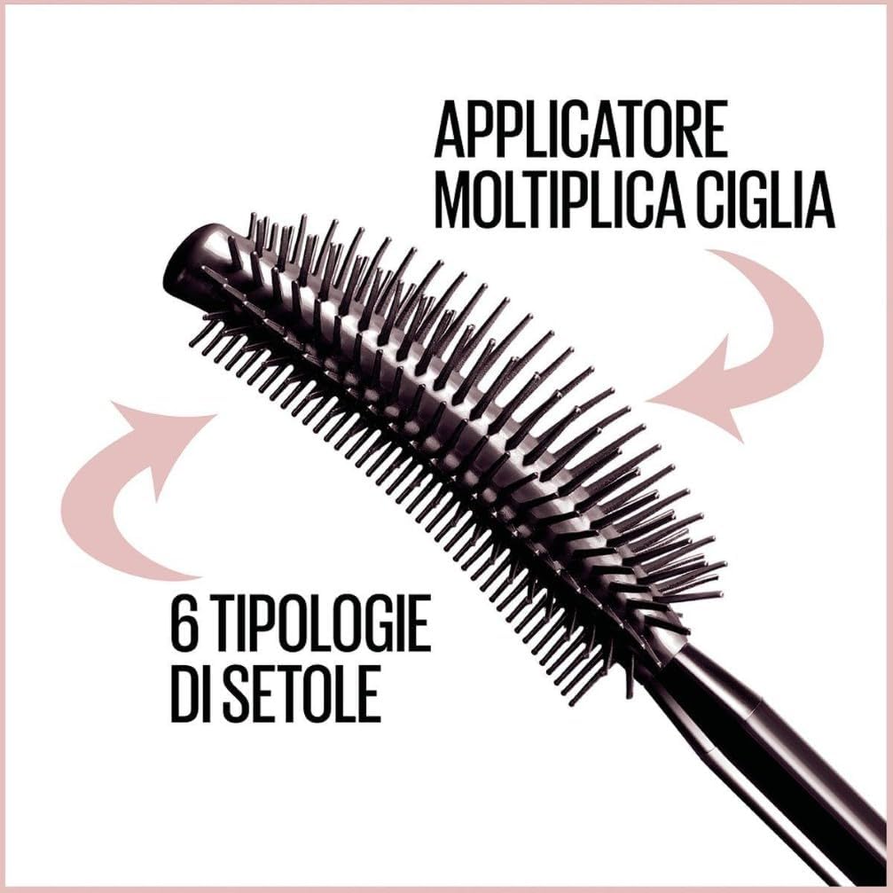 Maybelline New York Mascara Ciglia Sensazionali, Volumizzante, Effetto Ventaglio sulle Ciglia Senza Grumi, Effetto Modulabile, Very…