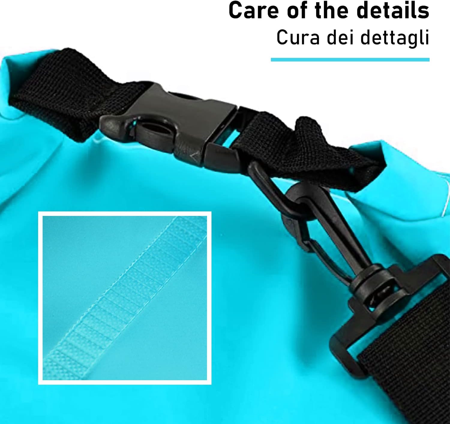 Dry Bag, Borsa Sacca Zaino Impermeabile Waterproof, chiusura a rotolo e tracolla, custodia impermeabile per cellulare e…