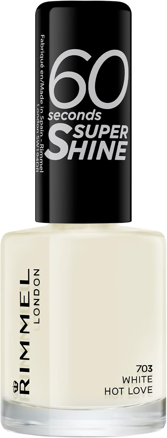 Rimmel 60 Seconds Super Shine Smalto, Smalto asciugatura rapida, Colore vibrante, A lunga tenuta, 8 ml, 108 Cameo Rose