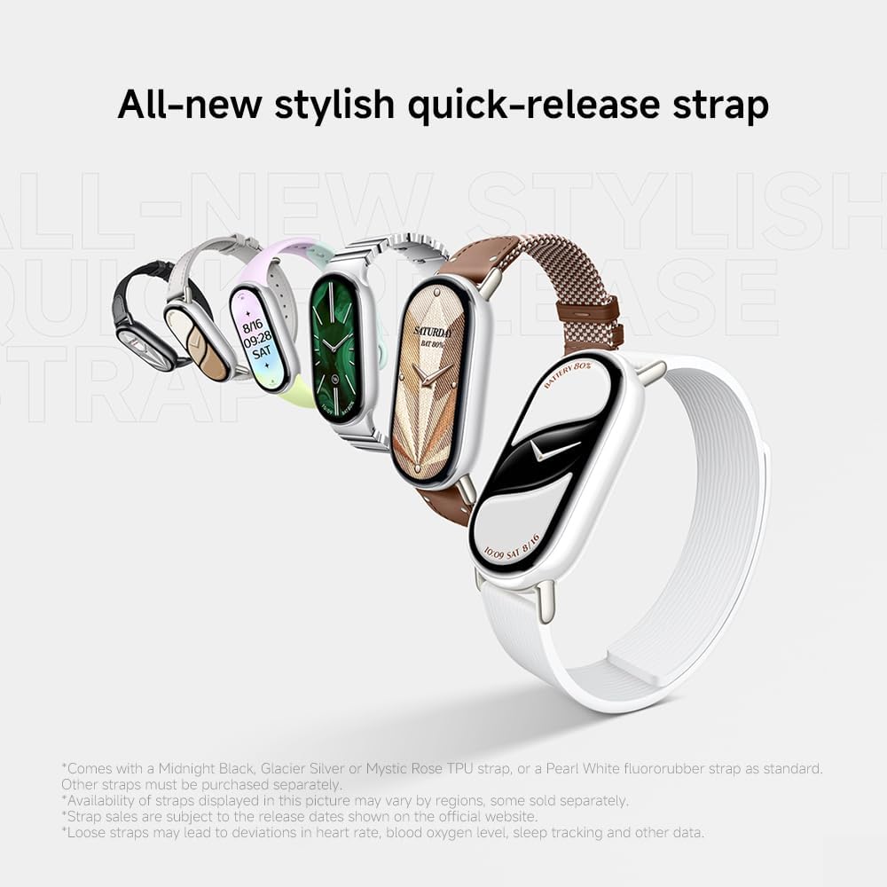 Persona che corre all'aperto indossando il bracciale fitness Xiaomi Smart Band 10 per monitorare l'allenamento.