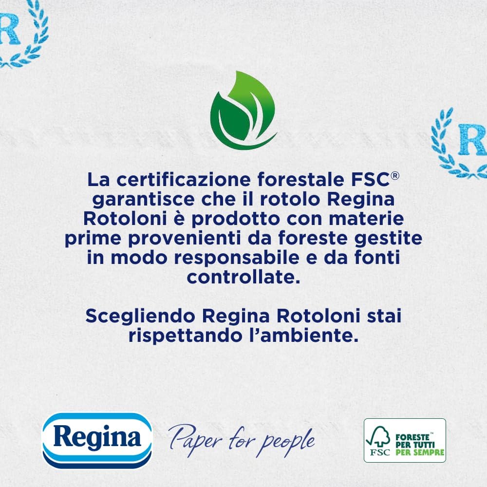 Regina Rotoloni, 8 Maxi Rotoli di Carta Igienica a 2 Veli | 500 Fogli, Lunghi Più del Doppio dei Normali Rotoli, Confezione 50% in…