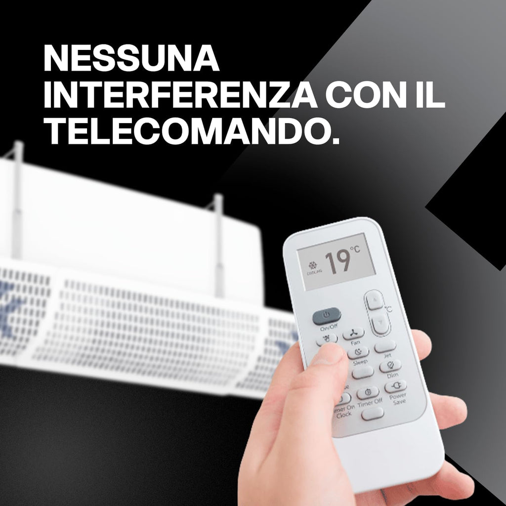 ERRECOM Flowy Deflettore Condizionatore Universale per Split – Regolabile in Altezza, Larghezza e inclinazione, Migliora…