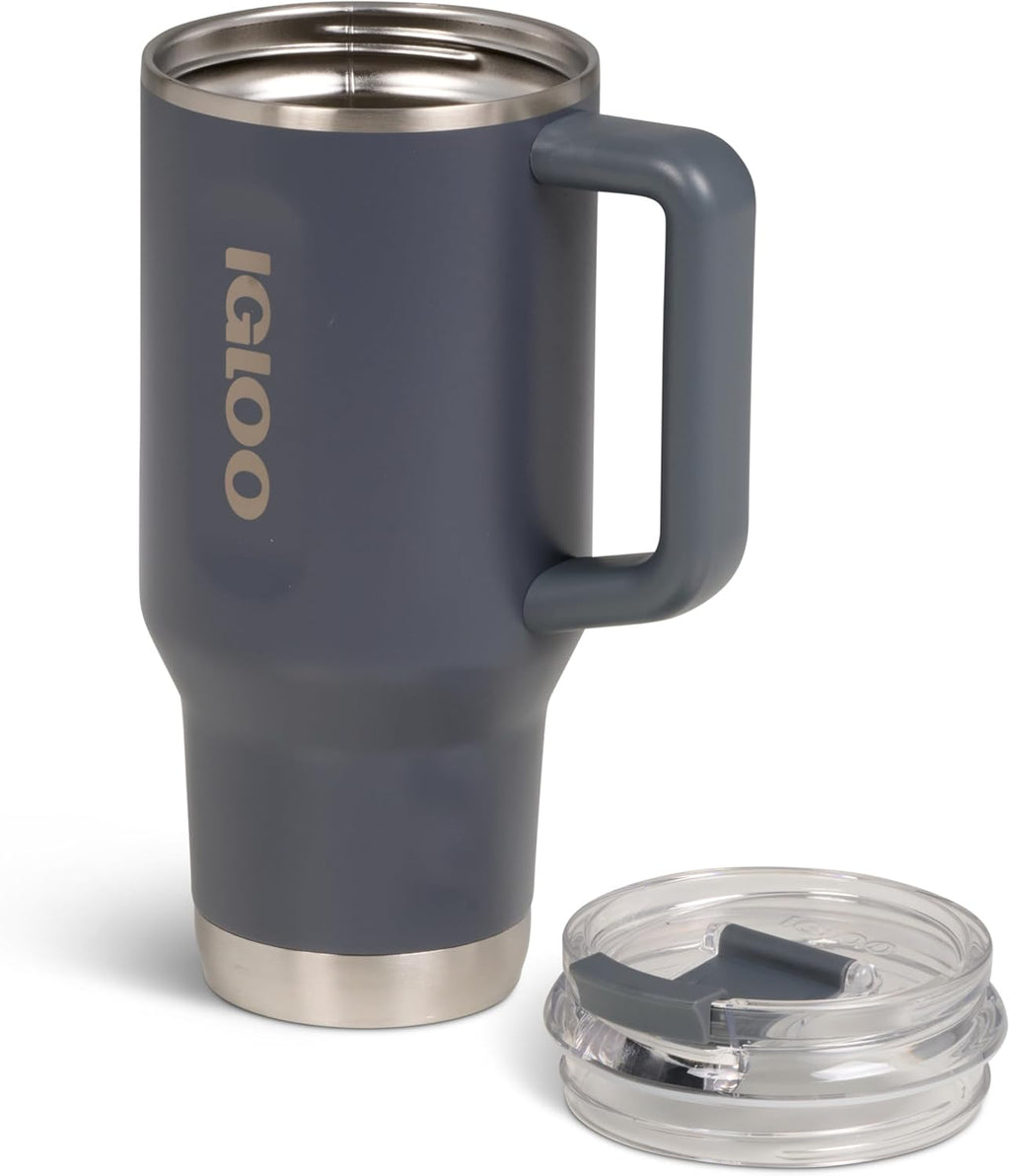 IGLOO TRAVEL MUG 32 tazza termica 900ml in acciaio inox con cannuccia – borraccia ermetica adatta a bevande gassate, senza…