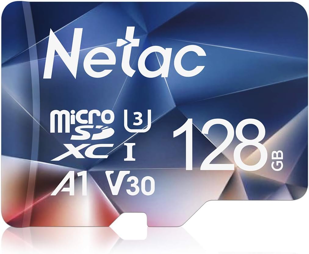 Netac 128Go Scheda Micro SD, Scheda di Memoria A1, U3, C10, V30, 4K, 667X, UHS-I Velocità fino a 100/30 MB/s (R/W) Micro SD…