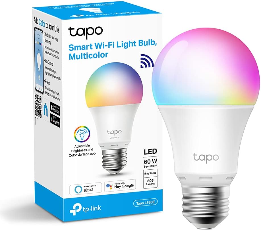 Tapo L530E Lampadina WiFi Intelligente LED Smart Multicolore, E27, Compatibile con Alexa e…