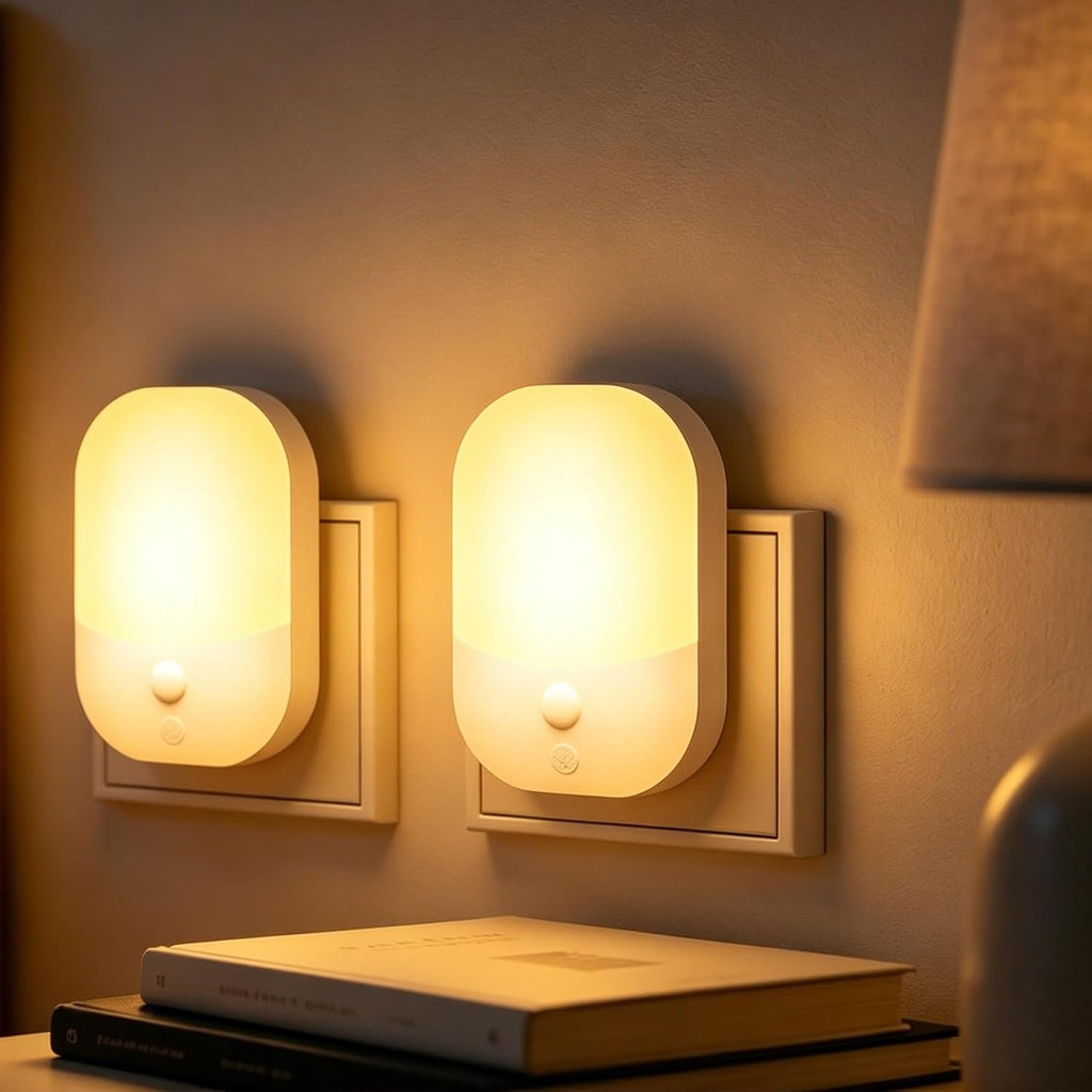 [2 Pezzi] Luce Notturna da Presa con Sensore Crepuscolare, 5 Livelli Dimmerabile, 3000K Bianco Caldo, Modalità ON/OFF/Auto, LED…
