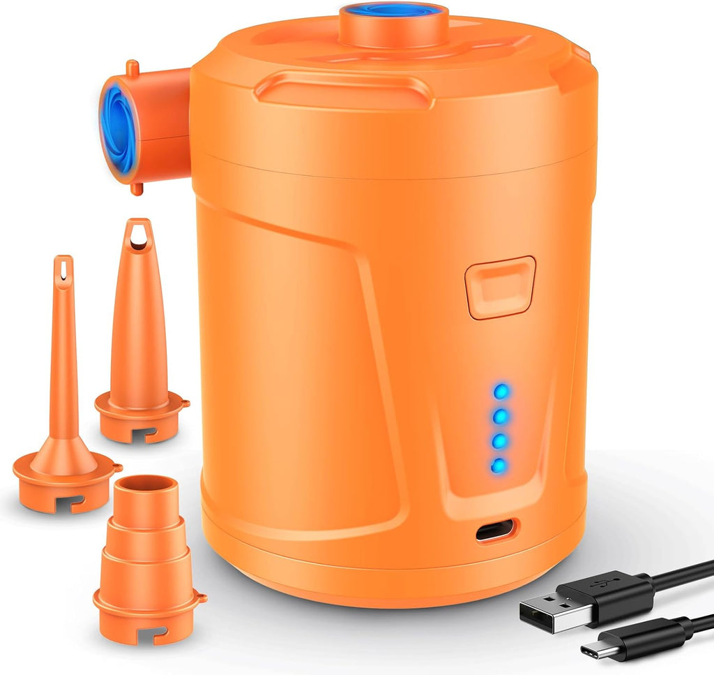 SUPPOU Pompa Elettrica, 5200mAh Pompa Elettrica per Materasso Gonfiabile può essere rapida per Gonfiare e Sgonfiare,…