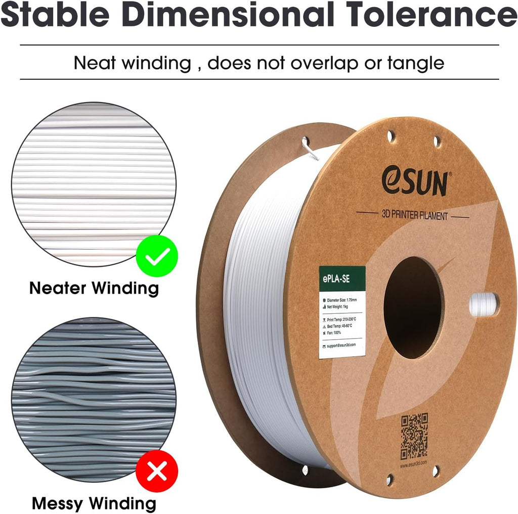 eSUN Filamento PLA 1,75 mm, filamento di Basic PLA per stampanti 3D Precisione dimensionale +/- 0,05 mm,…