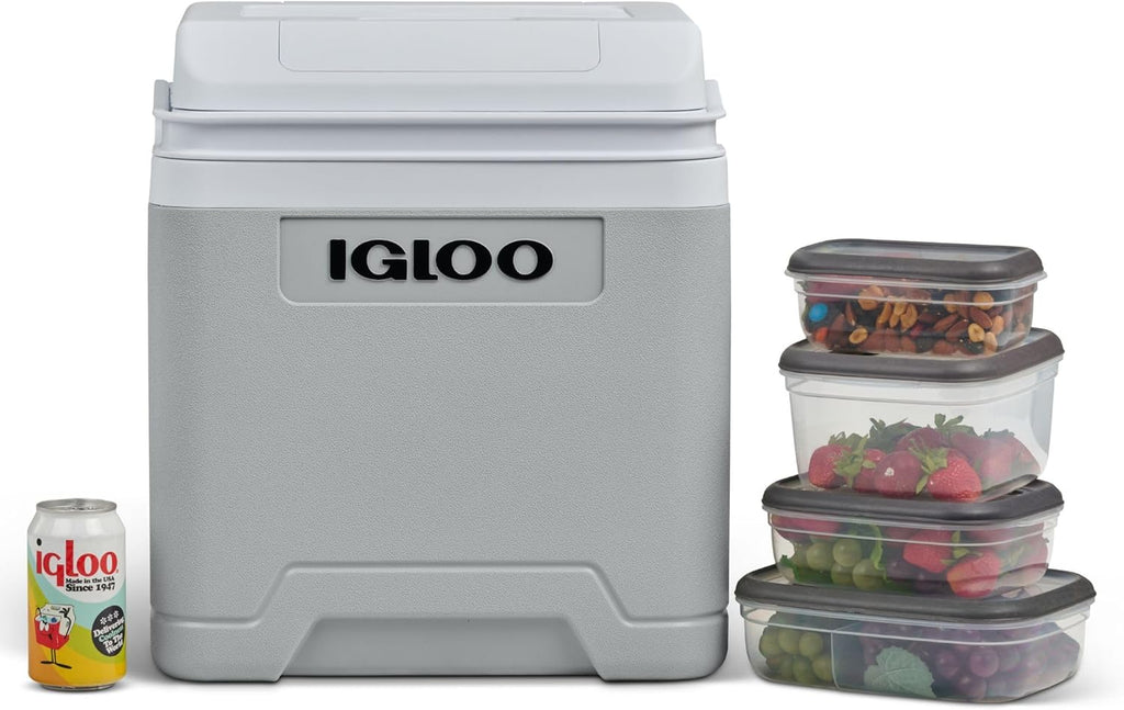IGLOO IE27 Frigo Elettrico, 12V e 230V, 27L – Mini Frigorifero Compatto per Auto, Campeggio, Viaggi, Barca e Festival –…