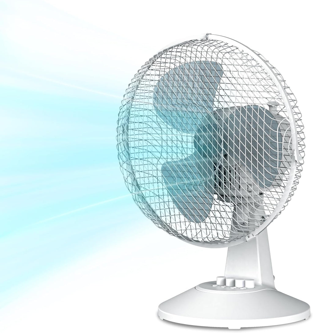 Ventilatore da tavolo Comfee CFT40PW00A2 bianco da 40 cm su sfondo bianco