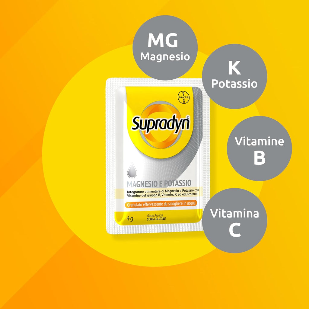 Supradyn Magnesio e Potassio Integratore Multivitaminico con Vitamine B, Vitamina C e Sali Minerali per Stanchezza, Caldo e…