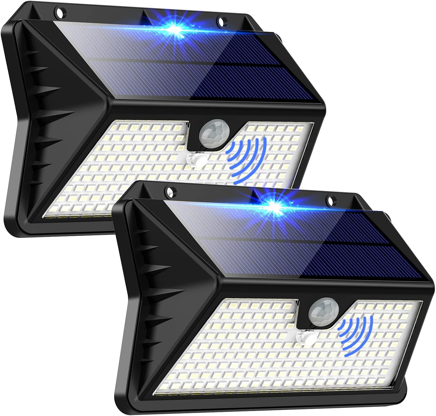 Luce Solare LED Esterno, Faretto LED da Esterno con Sensore di Movimento, 185 LED/ 3 Modos Lampada Solare da Esterno, IP65…