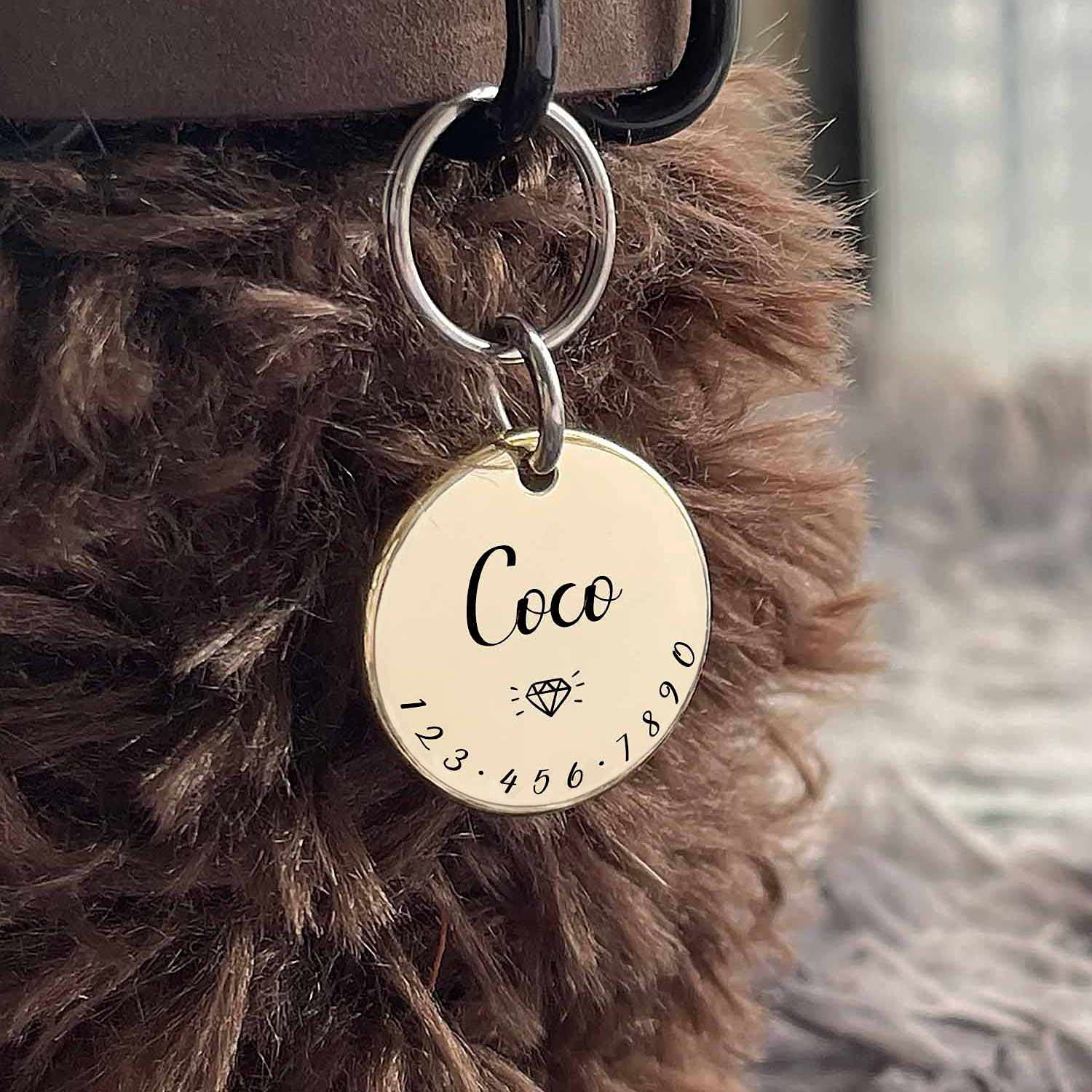 Medaglietta adorabile per cane o gatto con incisione personalizzata "Amore"