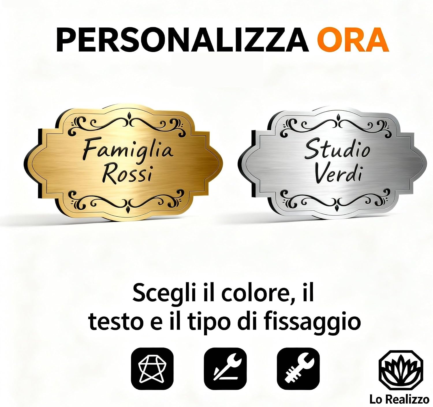 Targa Porta Ingresso Personalizzata Adesiva -Targhetta Personalizzata per Casa Vacanze, Numero Civico Esterno, Casella…