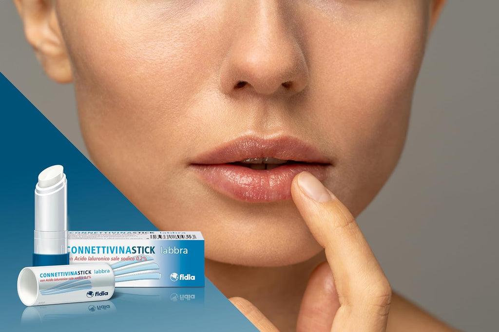 Fidia Farmaceutici ConnettivinaStick Labbra - Stick da 3g a Base di Acido Ialuronico 0,2%, per Labbra Danneggiate, Secche…