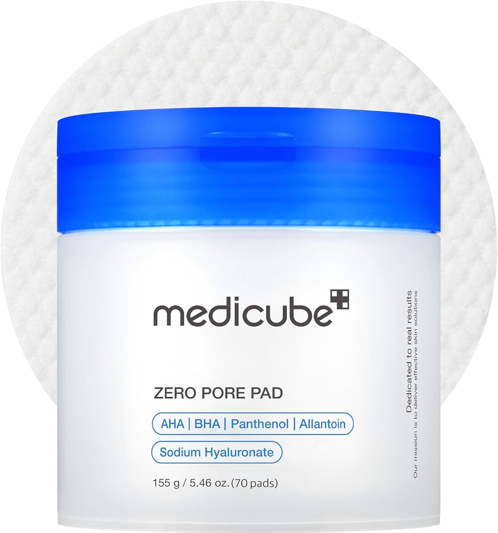 medicube Toner Pads Zero Pore Pad 2.0 | Toner Pads Doppia Texture per Esfoliazione & Pori con 4,5% AHA & 0,45% BHA, Tutti…