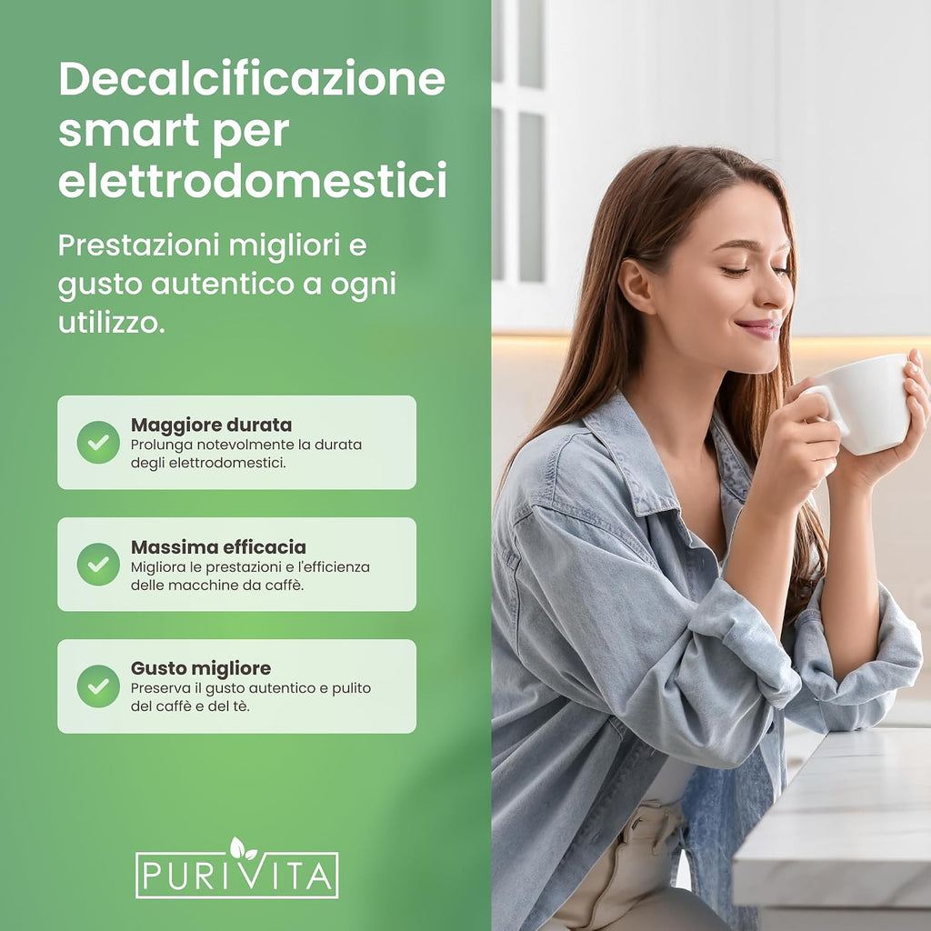 PURIVITA® Universale Decalcificante Macchina Caffè [500ML] - Anticalcare Pulizia Macchine Caffe - Liquido…
