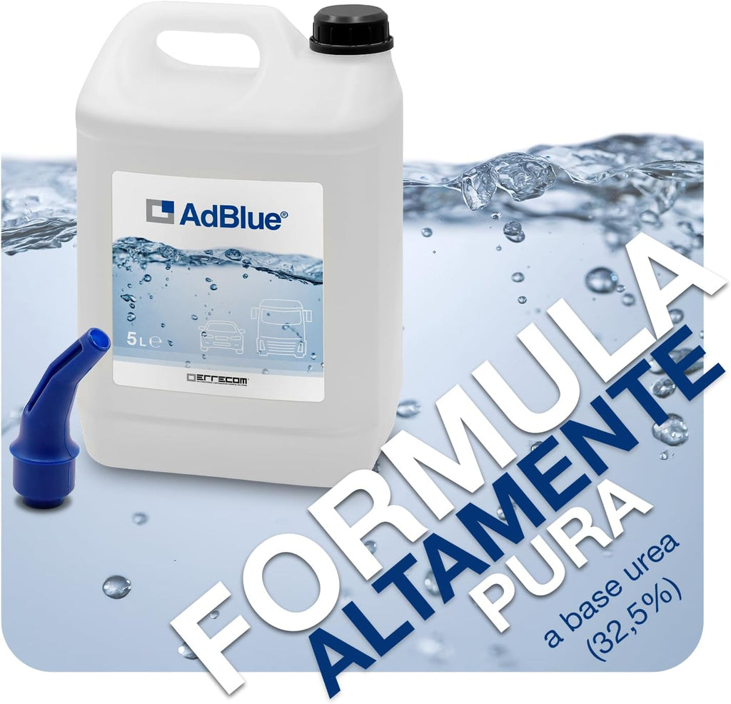 AdBlue® Additivo Motori Diesel per Riduzione Emissioni NOx a Base Urea, Conforme a ISO 22241-1, 10 L (2 x 5 L), Beccuccio Incluso