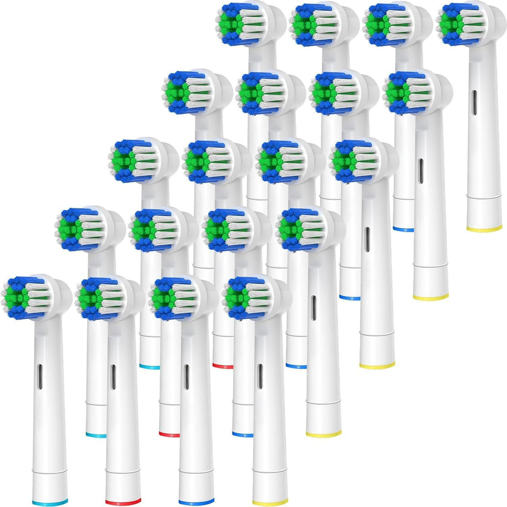 Genkent Testine Compatibili Braun Oral-B Spazzolino Elettrico, 20 Pezzi | Testina di Ricambio, Pro/Advance Power/Smart/Vitality…