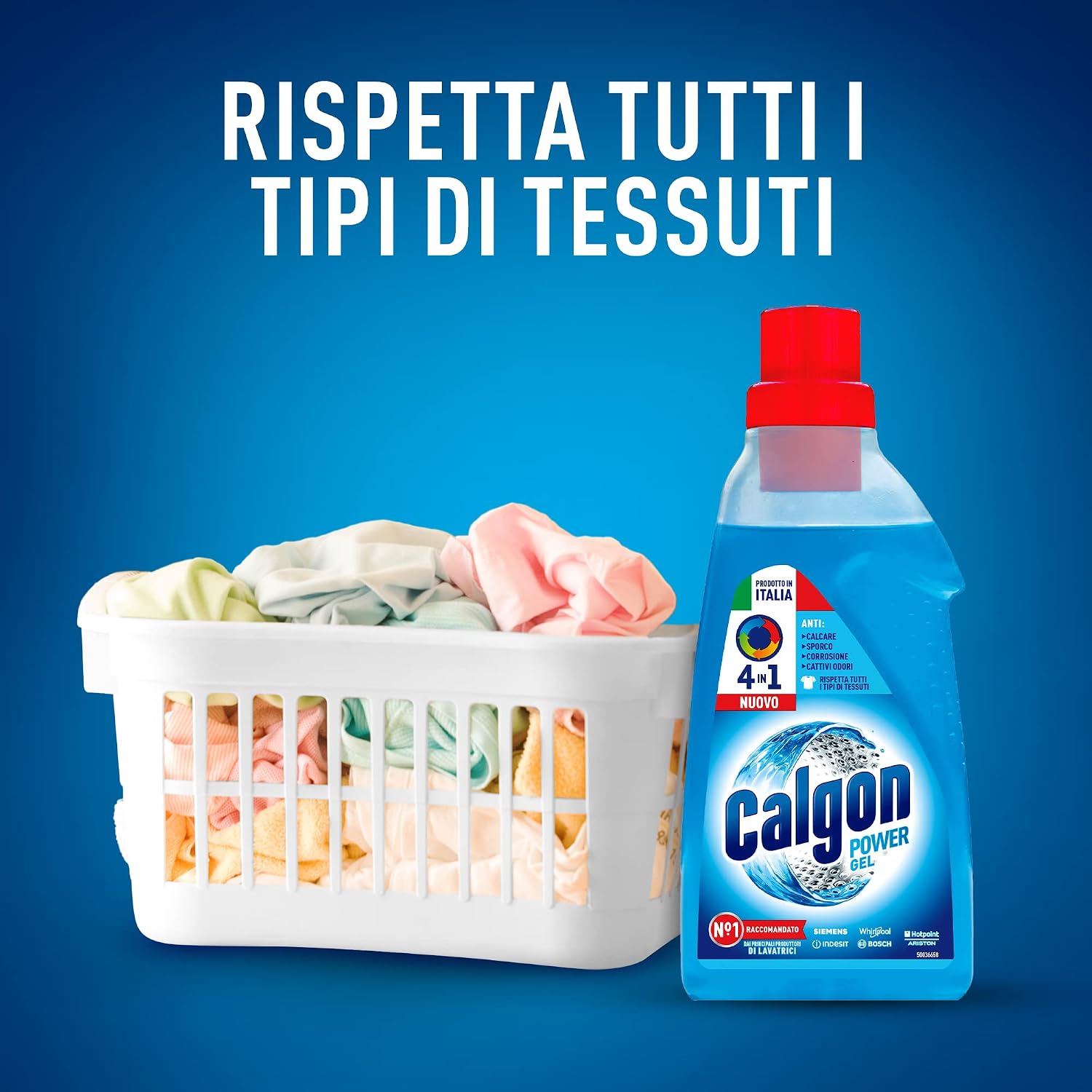 Calgon Power Gel Anticalcare Lavatrice 4 in 1, Anticalcare per Lavatrici, Additivo Anticalcare per Capi Morbidi, 1.5l di Additivo per…