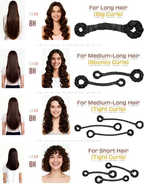 BONNET QUEEN Bigodini Morbidi per Dormire Satin Bigodino Lungo per Boccoli Arricciacapelli Senza Calore Hair Curler Heatless Curls…