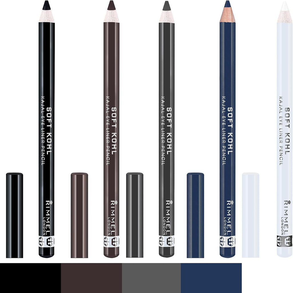 Rimmel London Soft Kohl Kajal Eyeliner Matita Occhi Morbida, 061 Jet Black