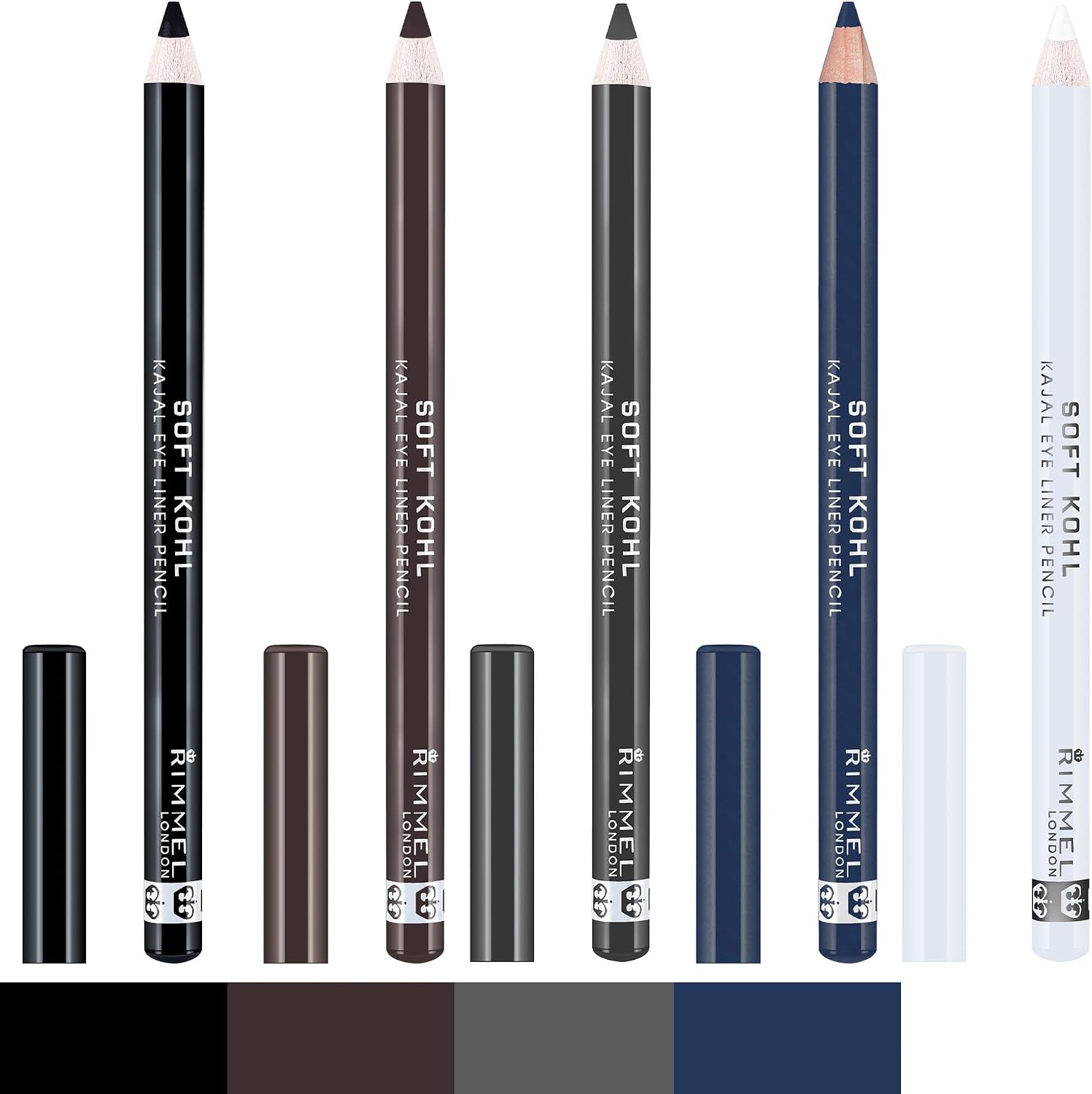 Rimmel London Soft Kohl Kajal Eyeliner Matita Occhi Morbida, 061 Jet Black