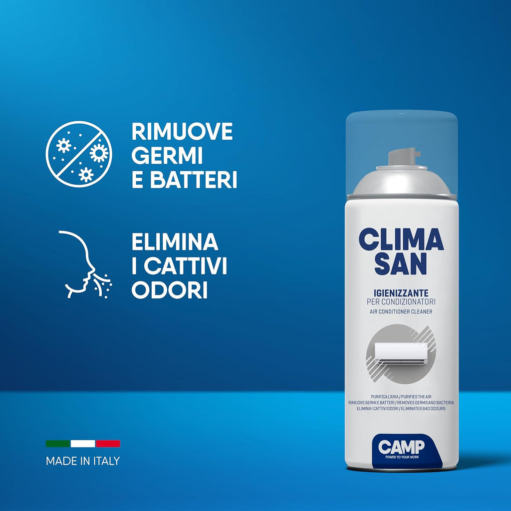 Il kit Climasan contiene tutti gli strumenti necessari per un trattamento completo e sicuro per il tuo impianto di