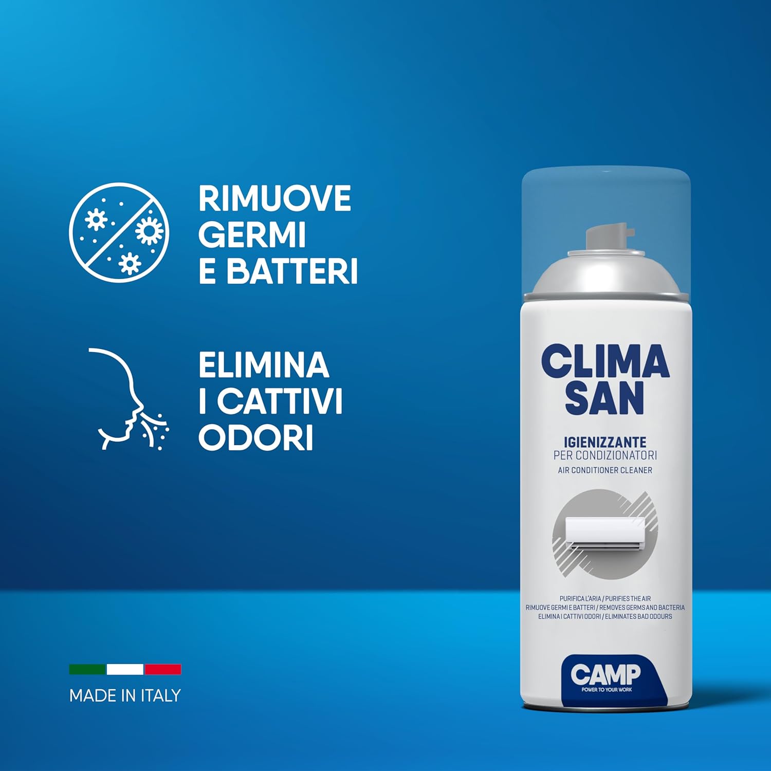 Il kit Climasan contiene tutti gli strumenti necessari per un trattamento completo e sicuro per il tuo impianto di