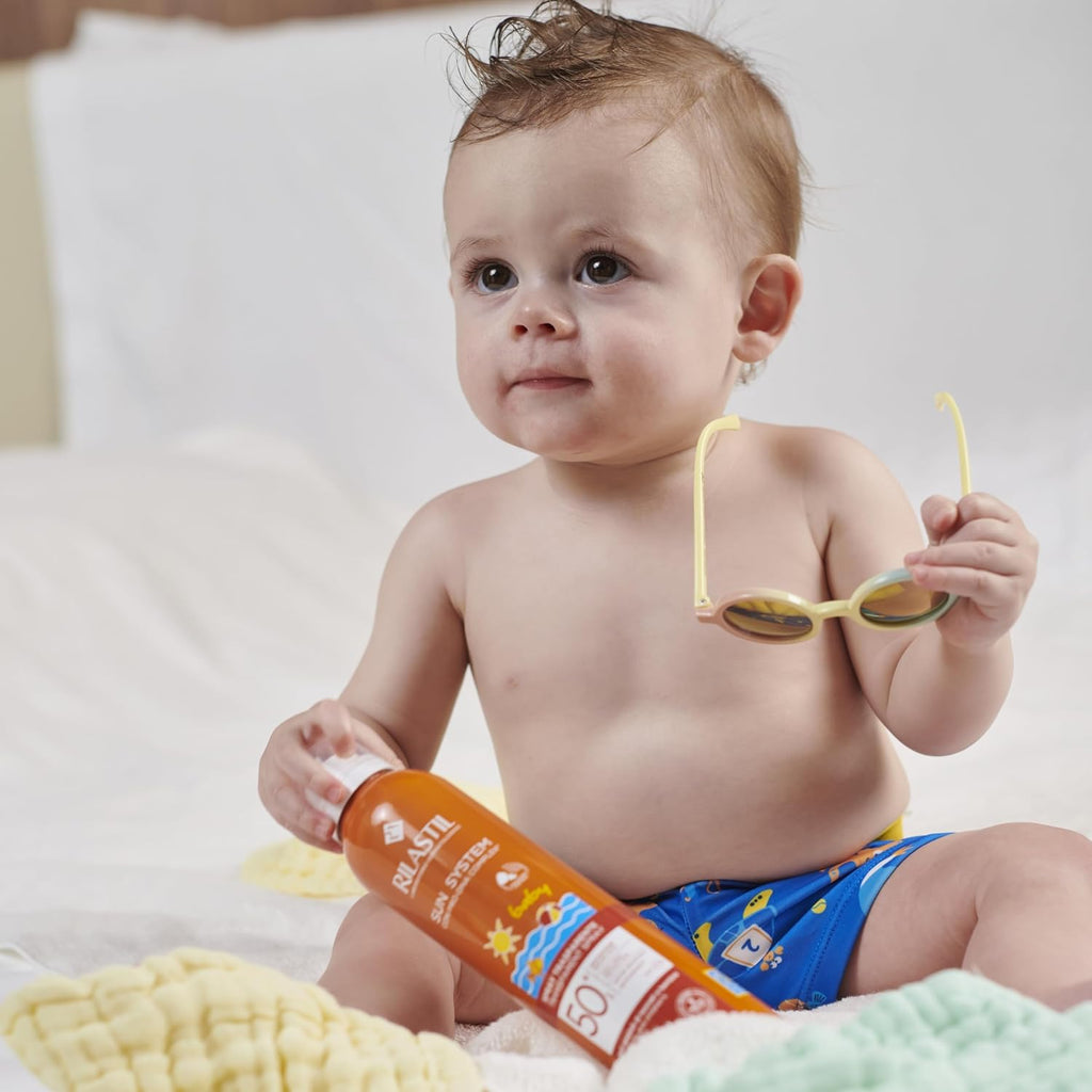 Rilastil Sun System Baby Transparent Spray SPF50+, Spray Corpo Bambini Trasparente, Previene Scottature, Macchie ed…