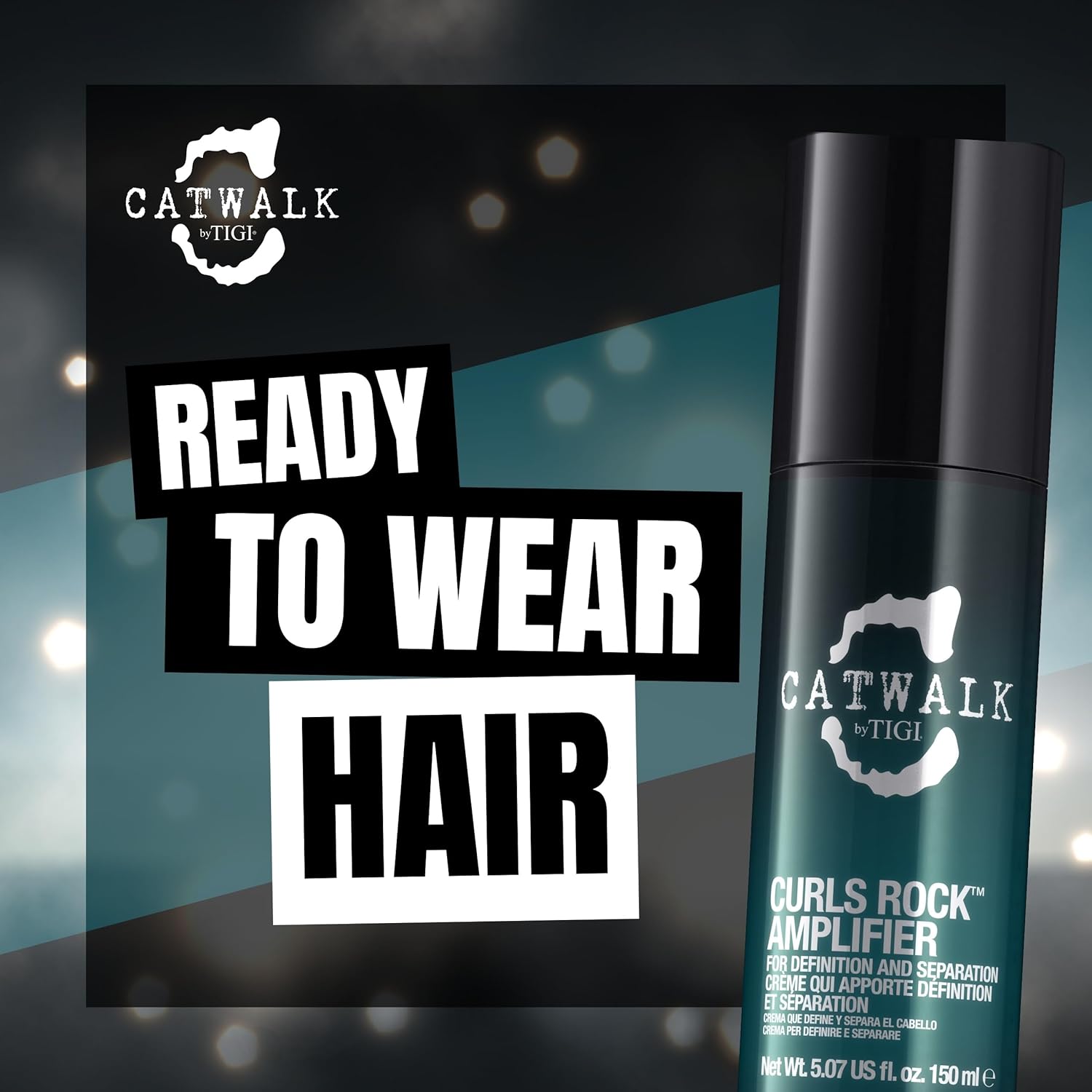 Il Catwalk di TIGI Curls Rock Amplifier in azione su capelli ricci