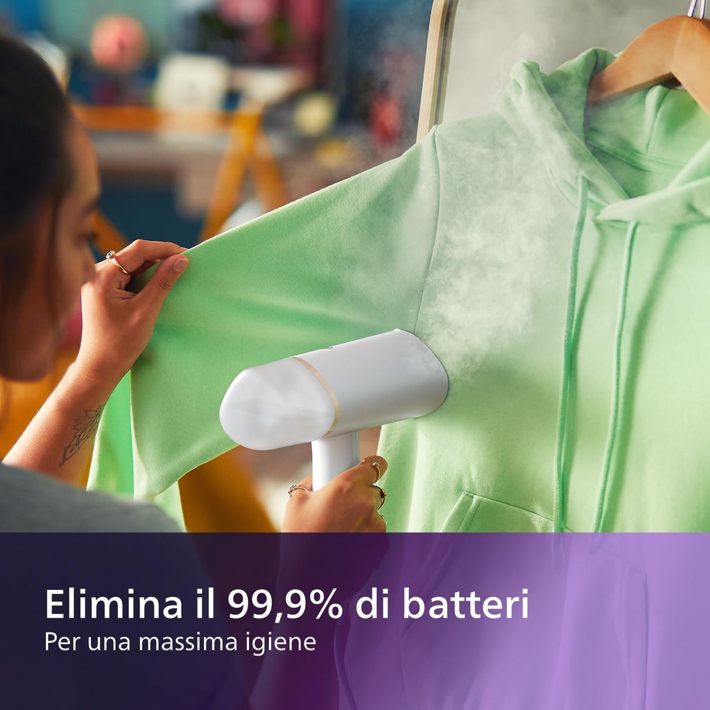 Philips Serie 3000 Stiratrice verticale a vapore - 1000 W, 20 g/min di vapore, serbatoio dell'acqua estraibile da 120 ml,…