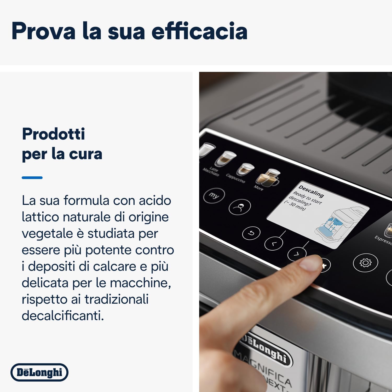 Real-life example of limescale buildup on an appliance before using De'Longhi EcoDecalk Decalcificante.