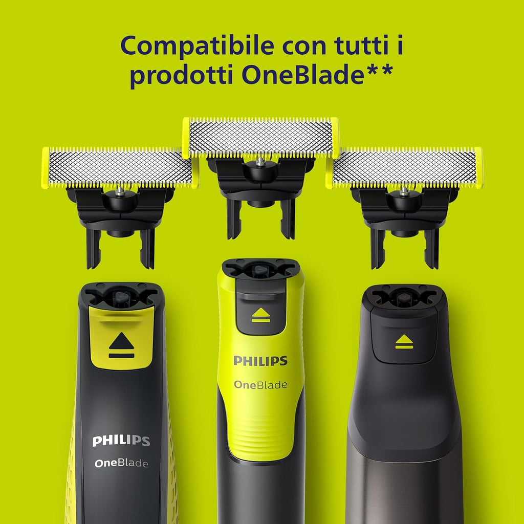 Philips OneBlade Original 360 lame, compatibili con tutti i modelli OneBlade e OneBlade Pro, 2 pezzi (modello QP420/60)